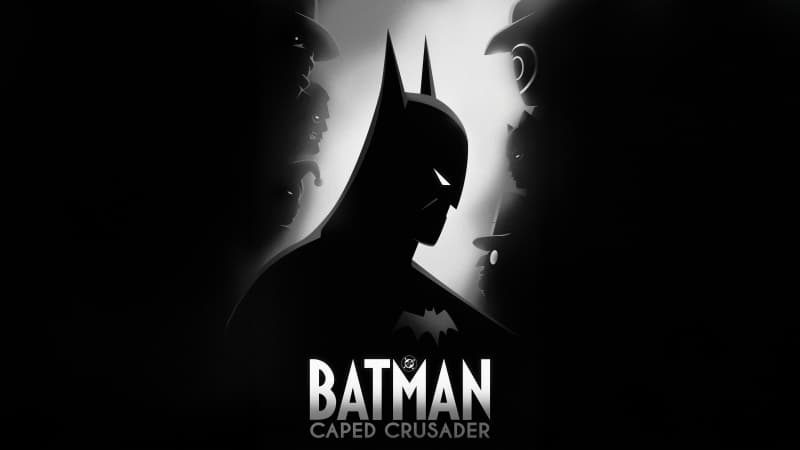 Batman: Caped Crusader Black and White Wallpaper