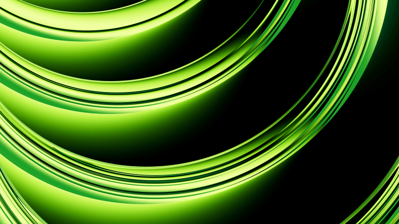 Green abstract Curves Wallpaper