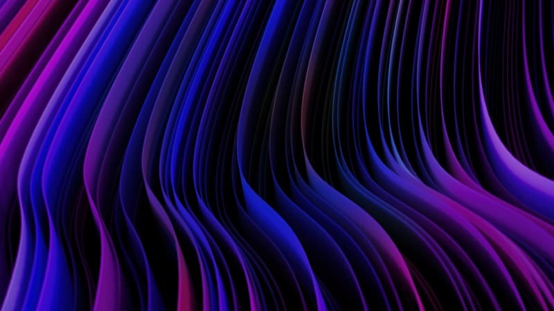 Neon Abstract Waves Wallpaper