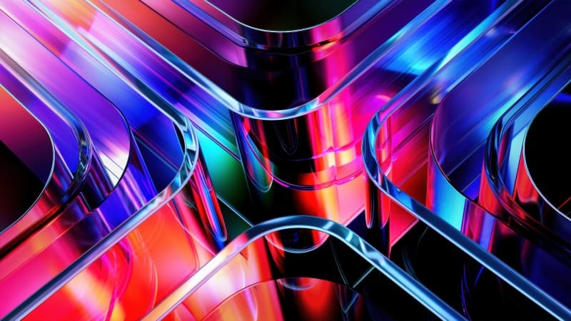 Glassy 3D Render Wallpaper