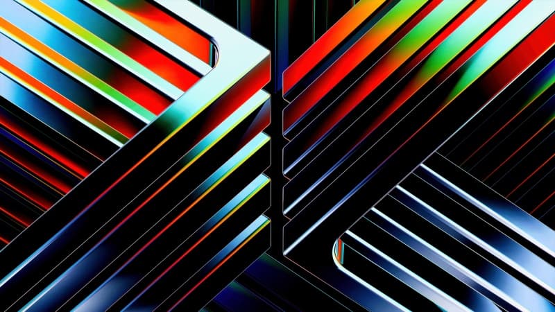 Vibrant Neon lines Wallpaper