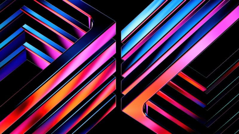 Futuristic Neon lines Wallpaper