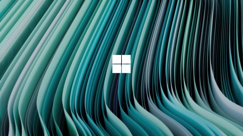 Windows 11 Teal abstract Wallpaper