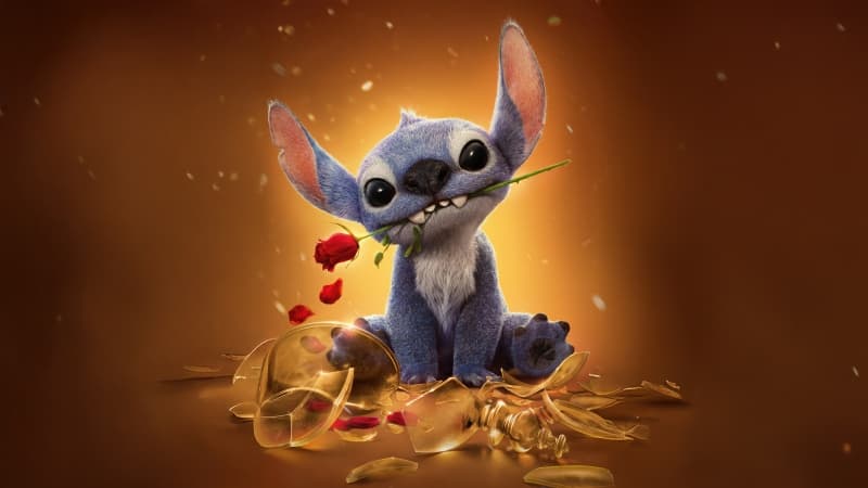 Lilo & Stitch Beauty and the Beast Wallpaper