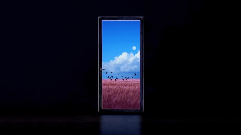 Dreamlike Doorway Wallpaper