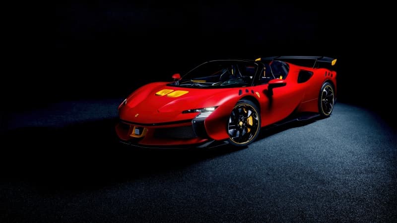 Red Ferrari SF90 XX Spider Wallpaper