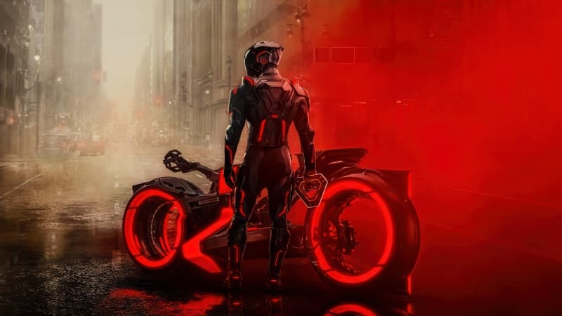 Tron: Ares Red aesthetic Wallpaper