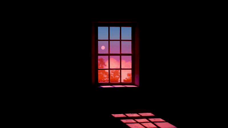 Moonlight Window Wallpaper