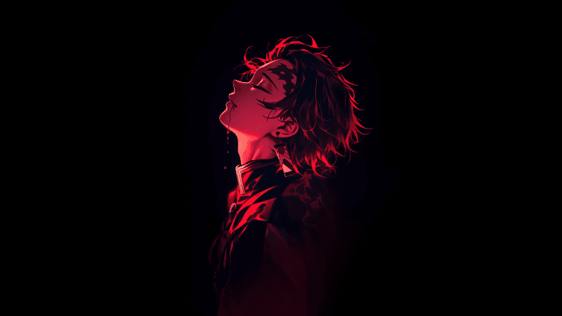 Tanjiro Kamado Red aesthetic Wallpaper
