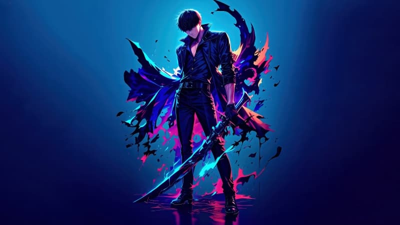 Sung Jinwoo Anime poster Wallpaper