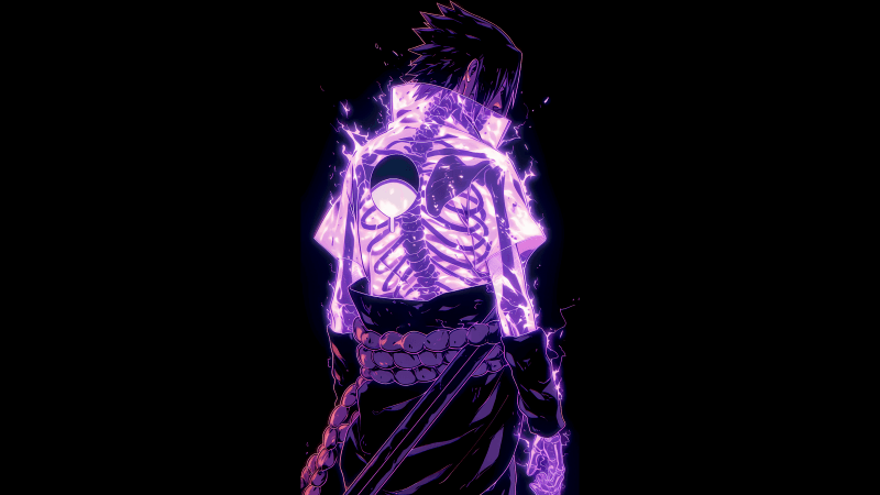 Sasuke Uchiha Neon glow Wallpaper