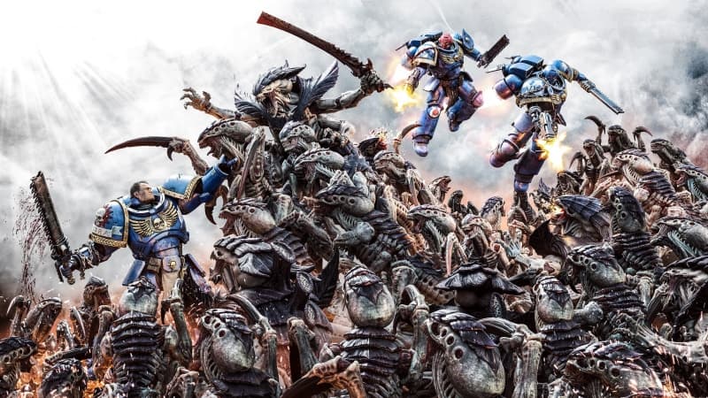 Warhammer 40K Space Marine 2 Tyranid Horde Wallpaper