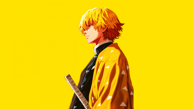 Zenitsu Agatsuma Yellow aesthetic Wallpaper