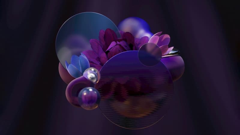 Purple aesthetic Floral designs Wallpaper