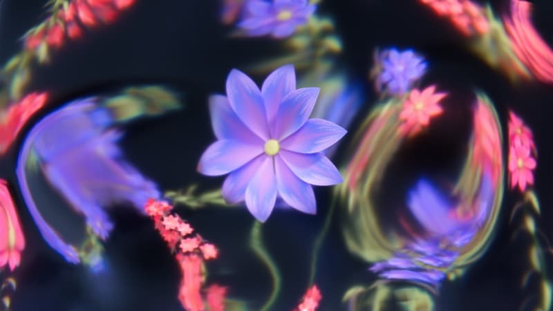 Luminous Floral Background Wallpaper