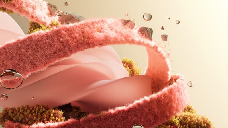 Swirls 3D Render Wallpaper
