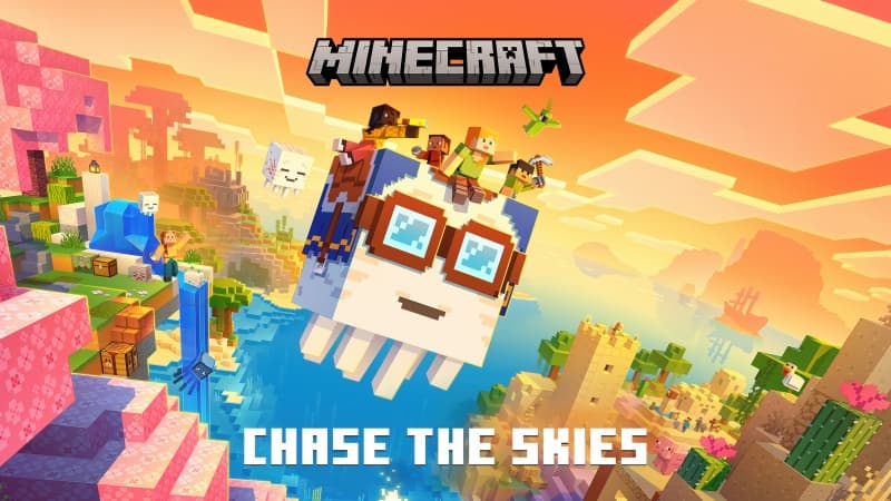 Minecraft: Chase the Skies 5K Wallpaper