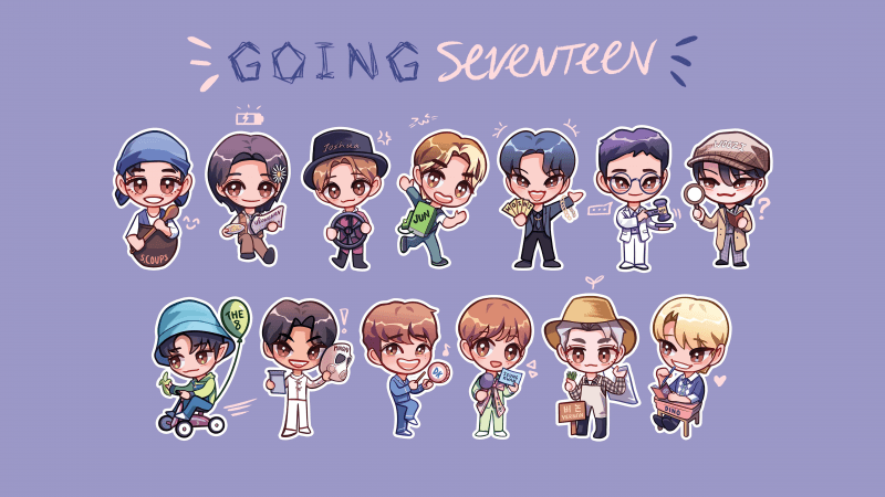 SEVENTEEN Chibi Wallpaper