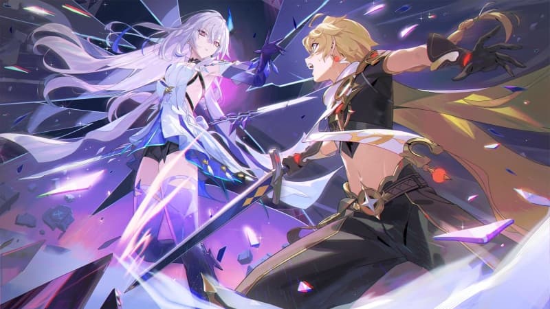 Skirk x Aether Genshin Impact Wallpaper