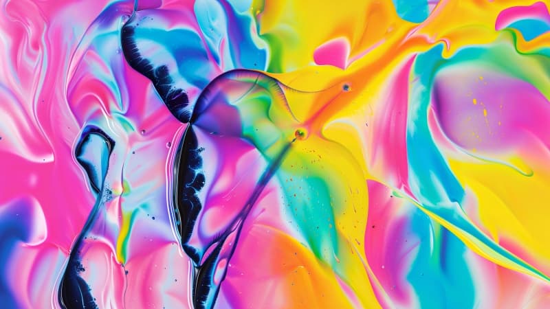 Vibrant Liquid art Wallpaper