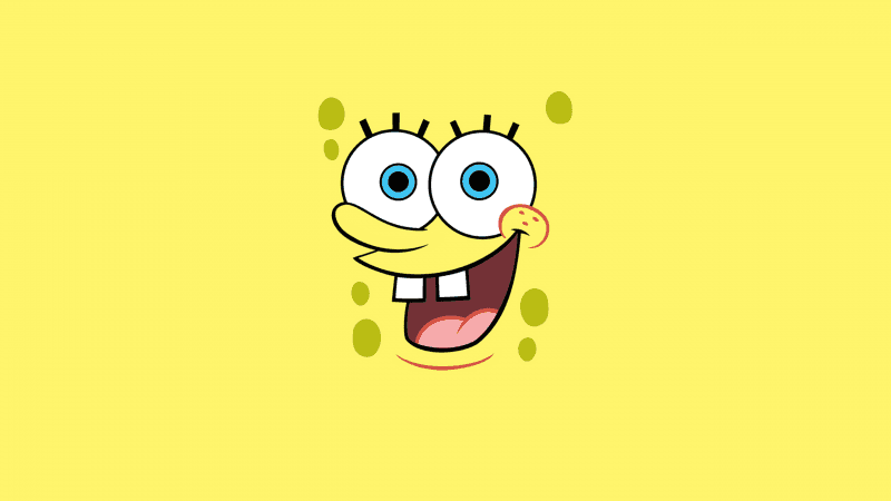 SpongeBob smiley face Minimalist Wallpaper