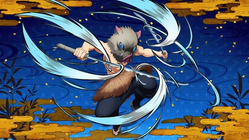 Inosuke Hashibira Action Wallpaper