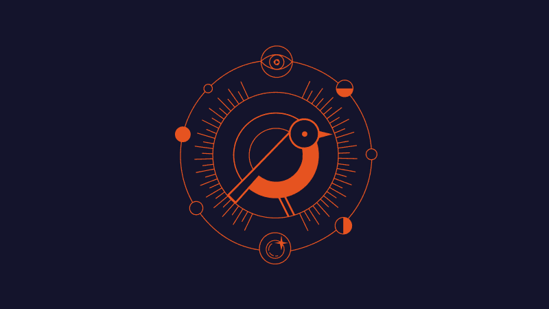 Ubuntu 24.10 Oracular Oriole Navy blue background Wallpaper