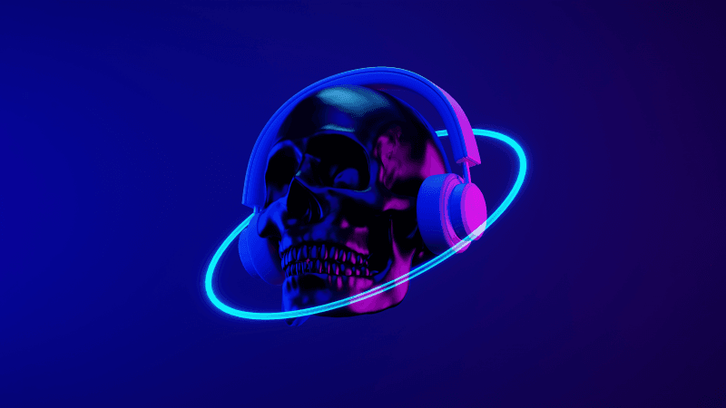 Dubstep Skull Wallpaper