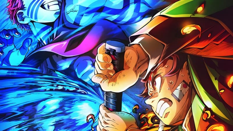 Akaza vs Tanjiro Kamado 5K Wallpaper
