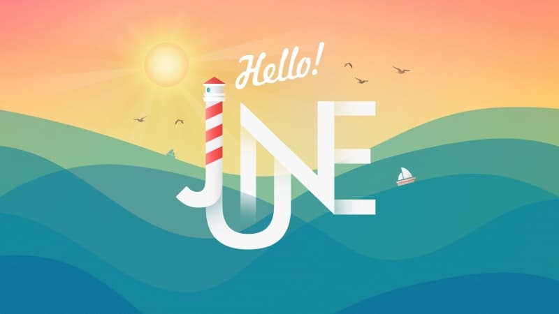 Hello June Summer Wallpaper