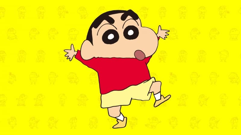Shin-chan Yellow background Wallpaper