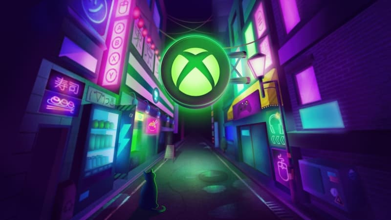 Xbox Tokyo Game Show 2025 Neon Wallpaper