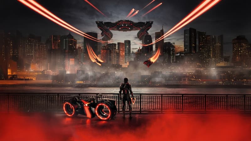 Tron: Ares Futuristic Wallpaper