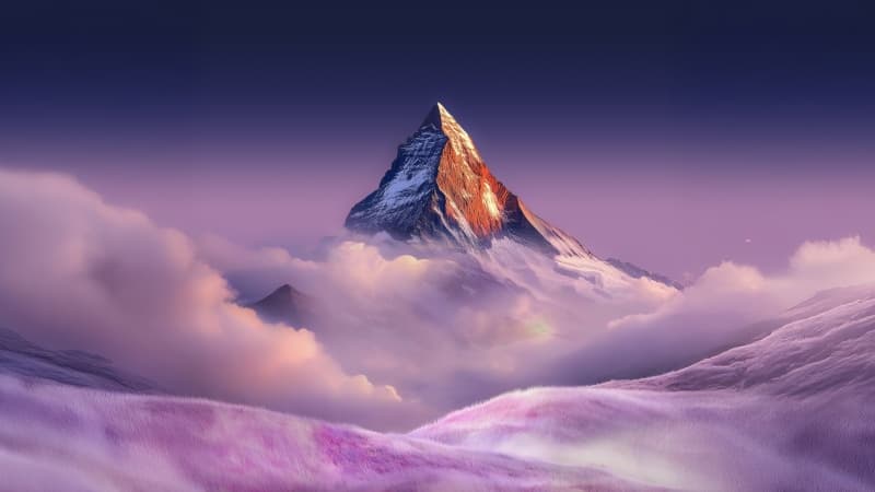 Mountain Peak Landscape Wallpaper
