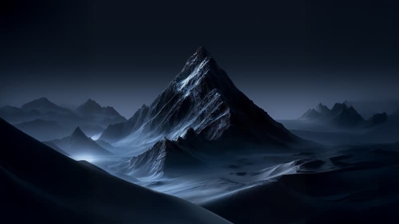 Mountain Landscape Night Wallpaper