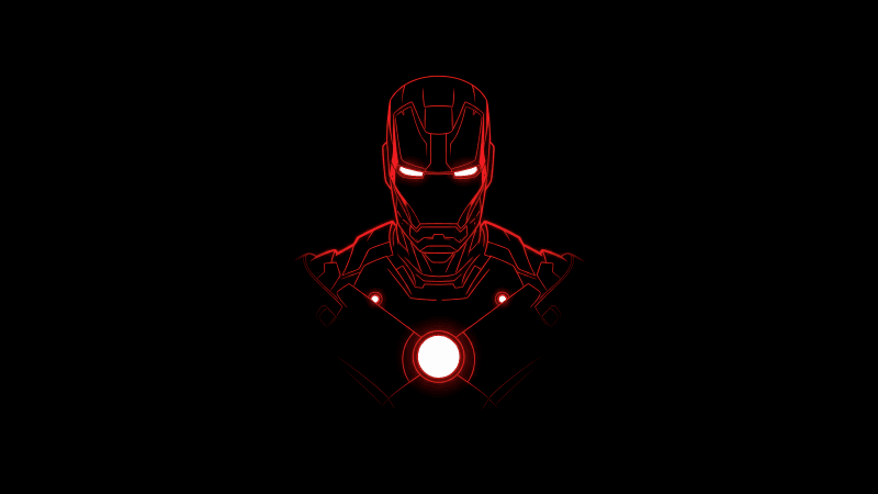Iron Man Red glow Wallpaper