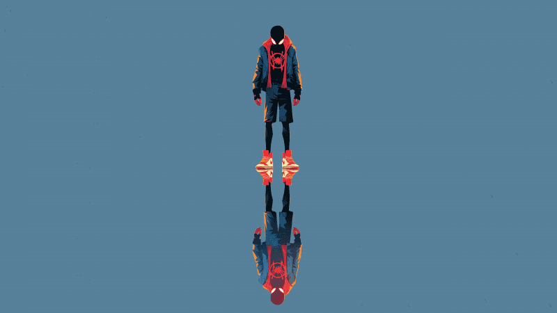 Miles Morales Reflection Wallpaper
