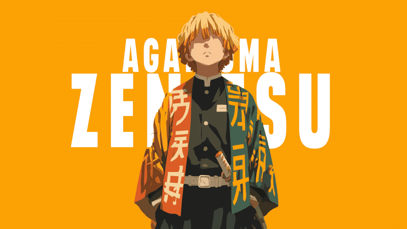 Zenitsu Agatsuma Minimal art Wallpaper