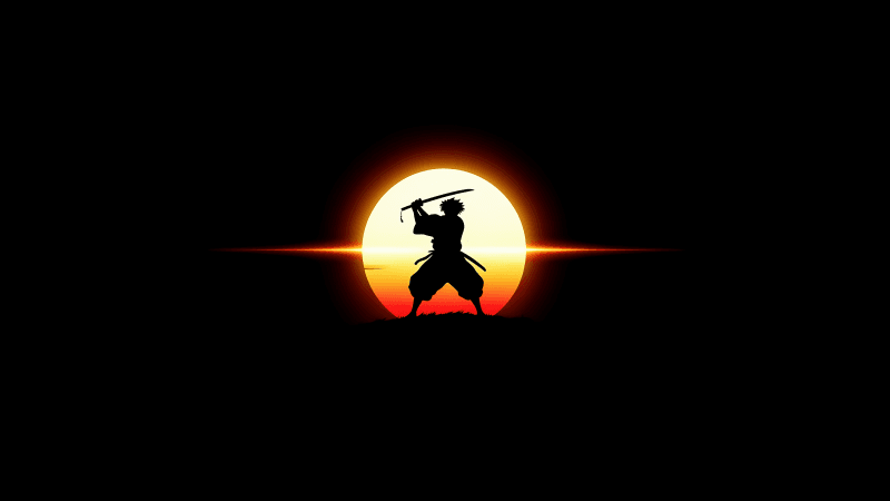 Samurai Silhouette Wallpaper