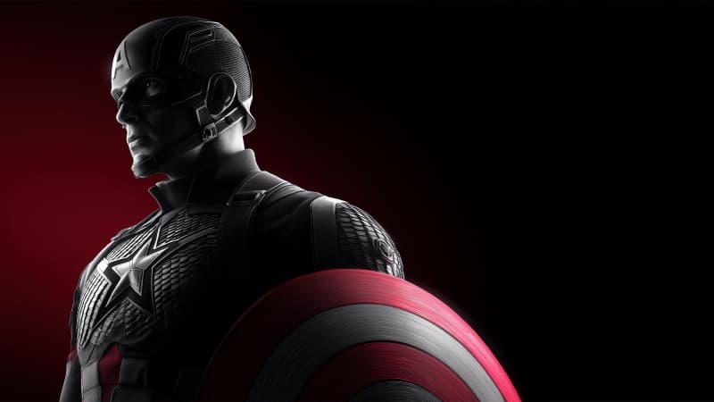 Captain America Dark aesthetic Wallpaper
