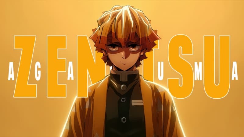 Zenitsu Agatsuma Character art Wallpaper
