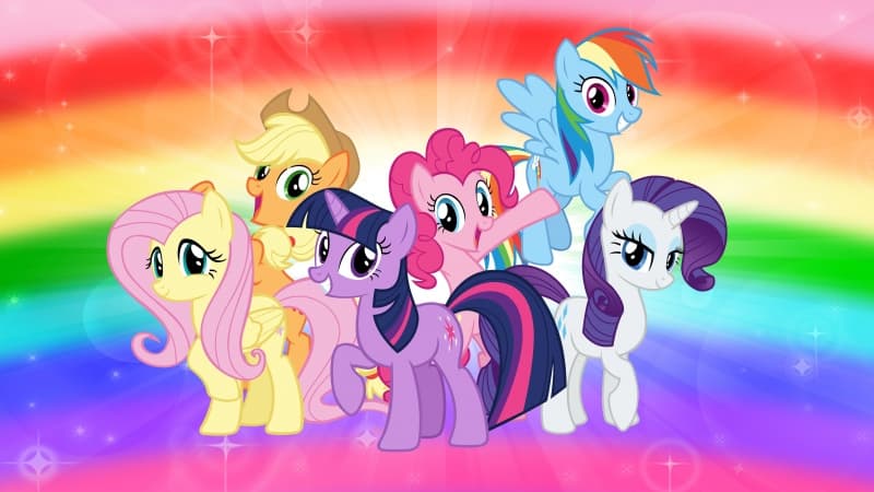 Mane Six Rainbow Wallpaper