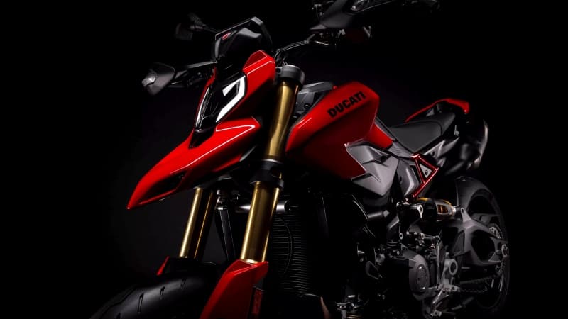 Ducati Hypermotard V2 Dark background Wallpaper