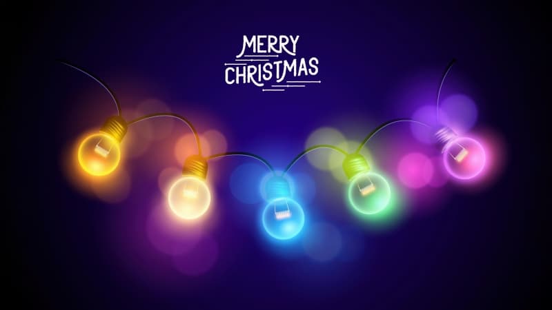 Merry Christmas Christmas lights Wallpaper