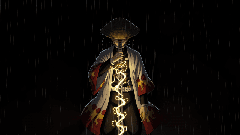 Zenitsu Agatsuma AMOLED Wallpaper
