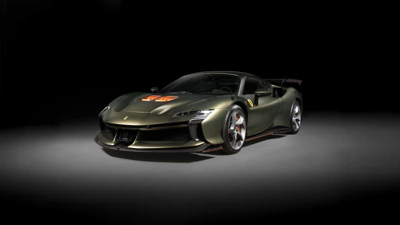 Ferrari SF90 XX Spider Dark background Wallpaper