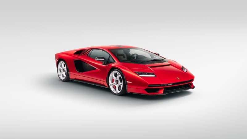 Lamborghini Countach LPI 800-4 White background Wallpaper