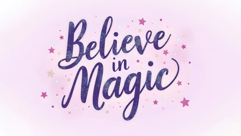 Believe in Magic Girly Wallpaper