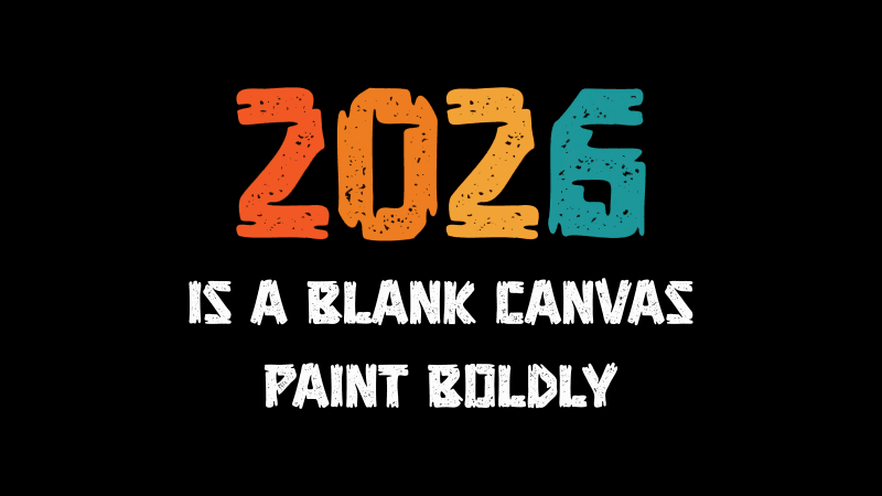 2026 New Year Black background Wallpaper