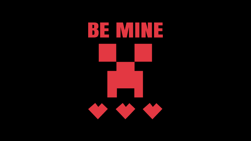 Be Mine Minecraft Wallpaper